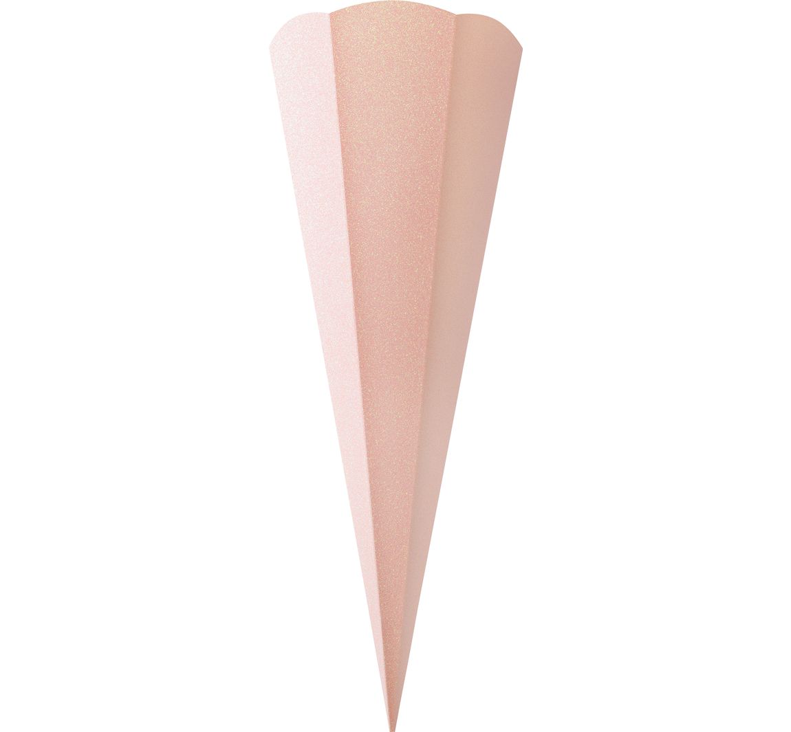 Schultüten-Rohling "Glitter" - Rosé