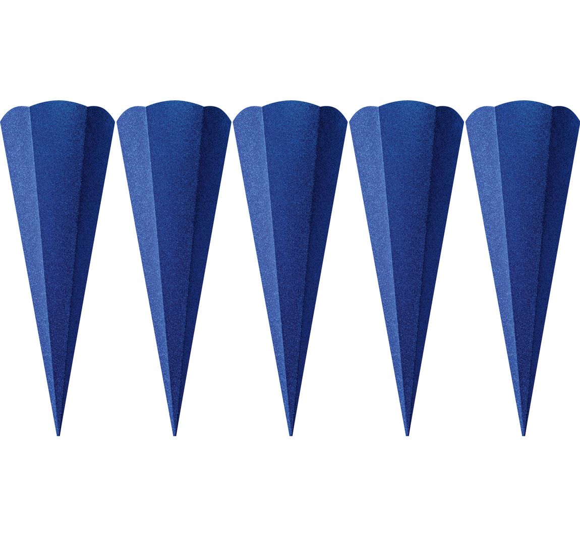 Schultüten-Rohling "Glitter", 5 Stück - Ultramarine