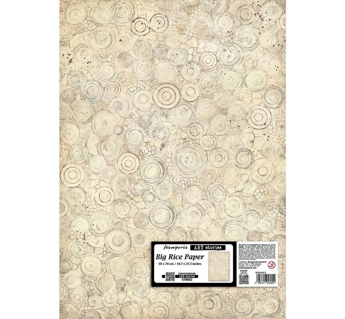 Motiv-Strohseide "All Around", 50 x 70 cm - Rings