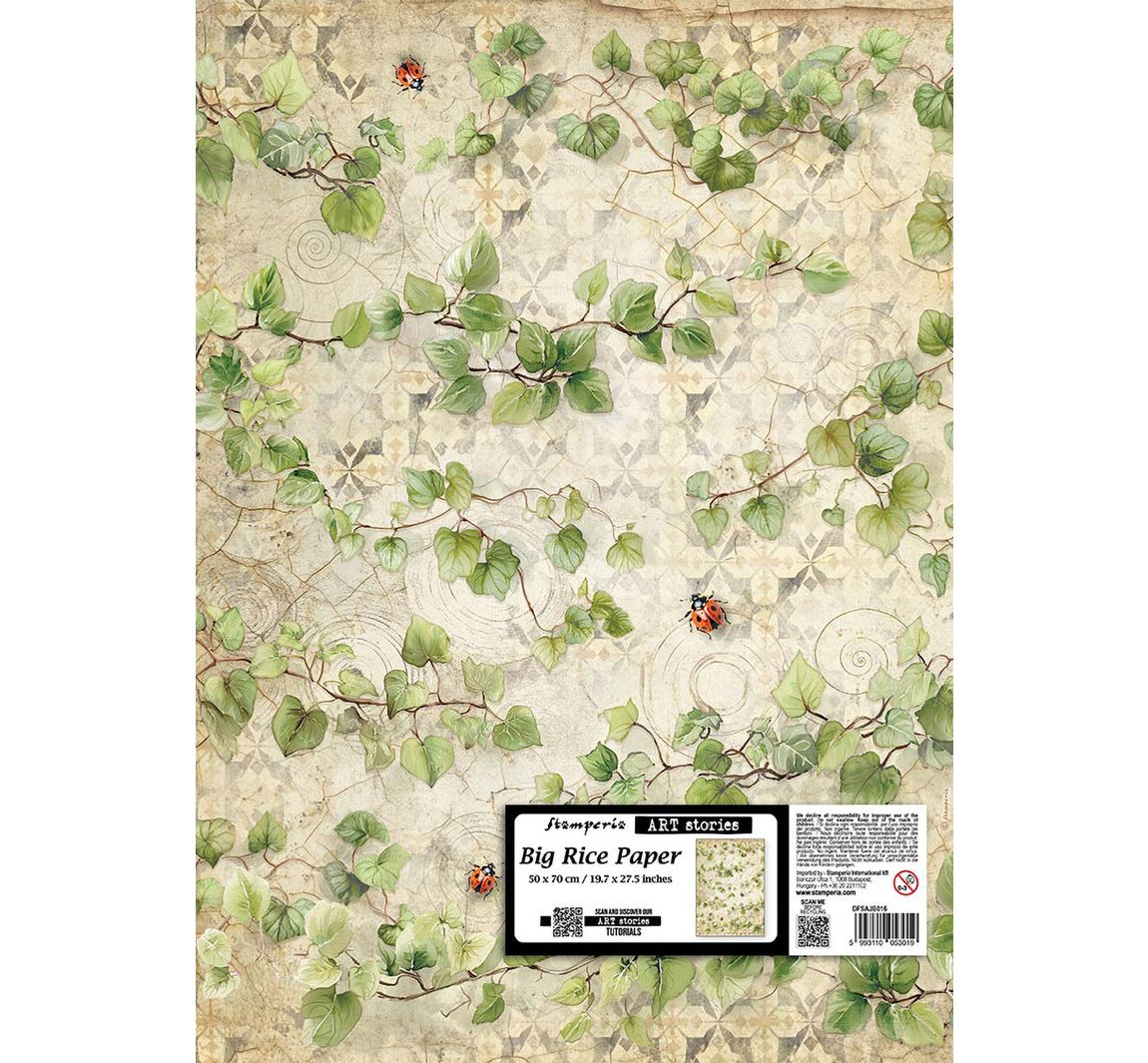 Motiv-Strohseide "All Around", 50 x 70 cm - Ivy