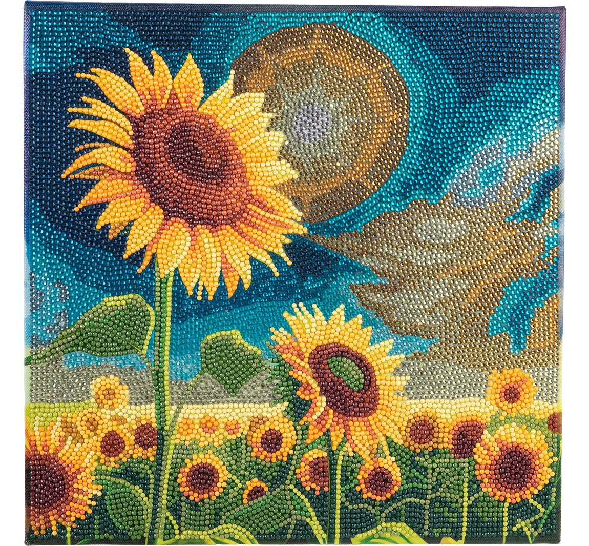 Diamond Painting "Crystal Art Kit", 30 x 30 cm - Sunflowers