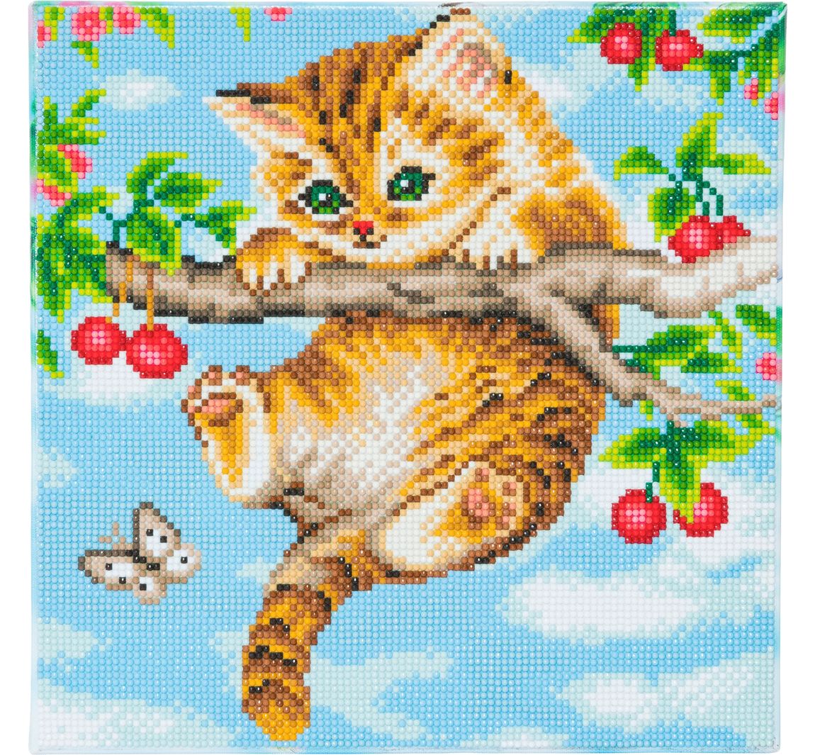 Diamond Painting "Crystal Art Kit", 30 x 30 cm - Kitten