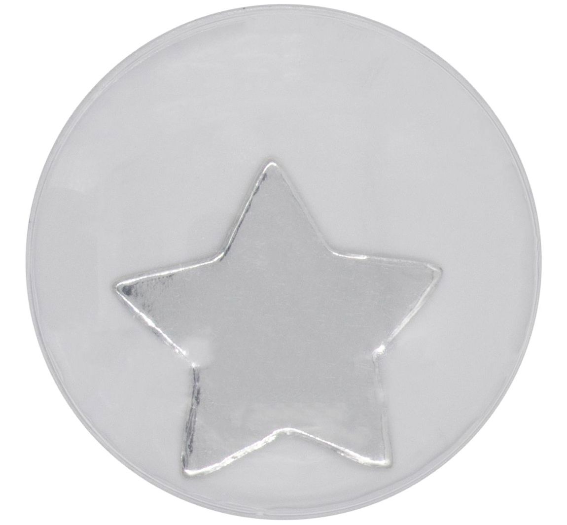 Wackelaugen selbstklebend "Sterne", Ø 35 mm - Silber