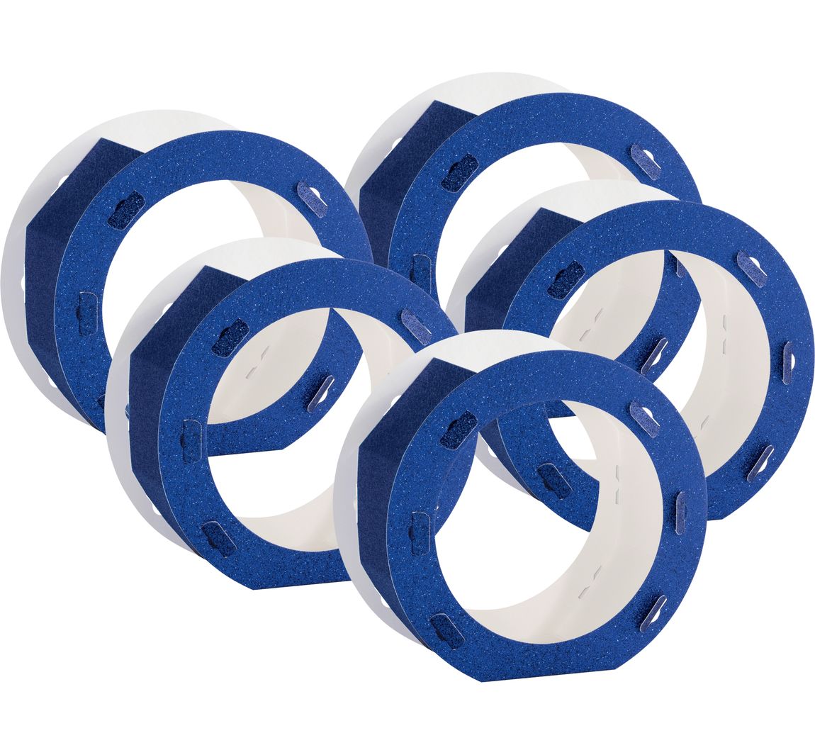 Laternen-Rohling "Glitter", 5 Stück - Ultramarine