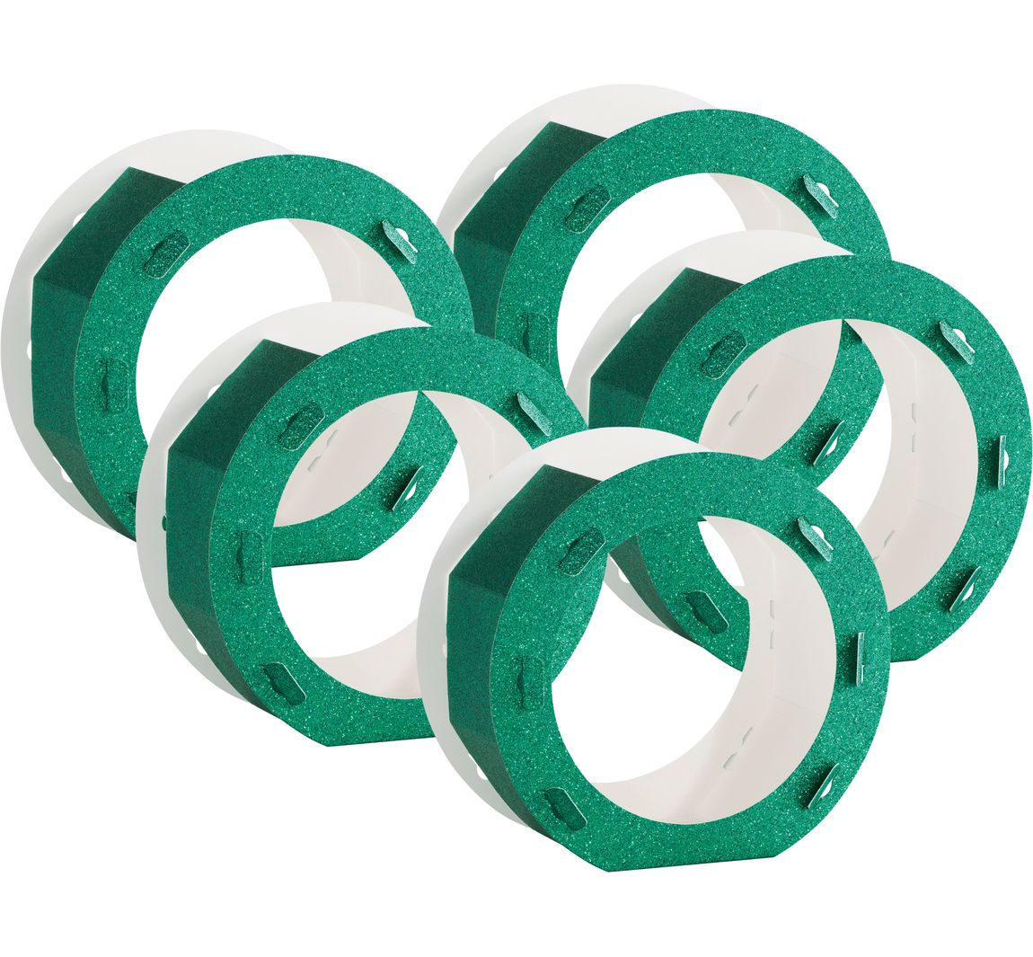 Laternen-Rohling "Glitter", 5 Stück - Green