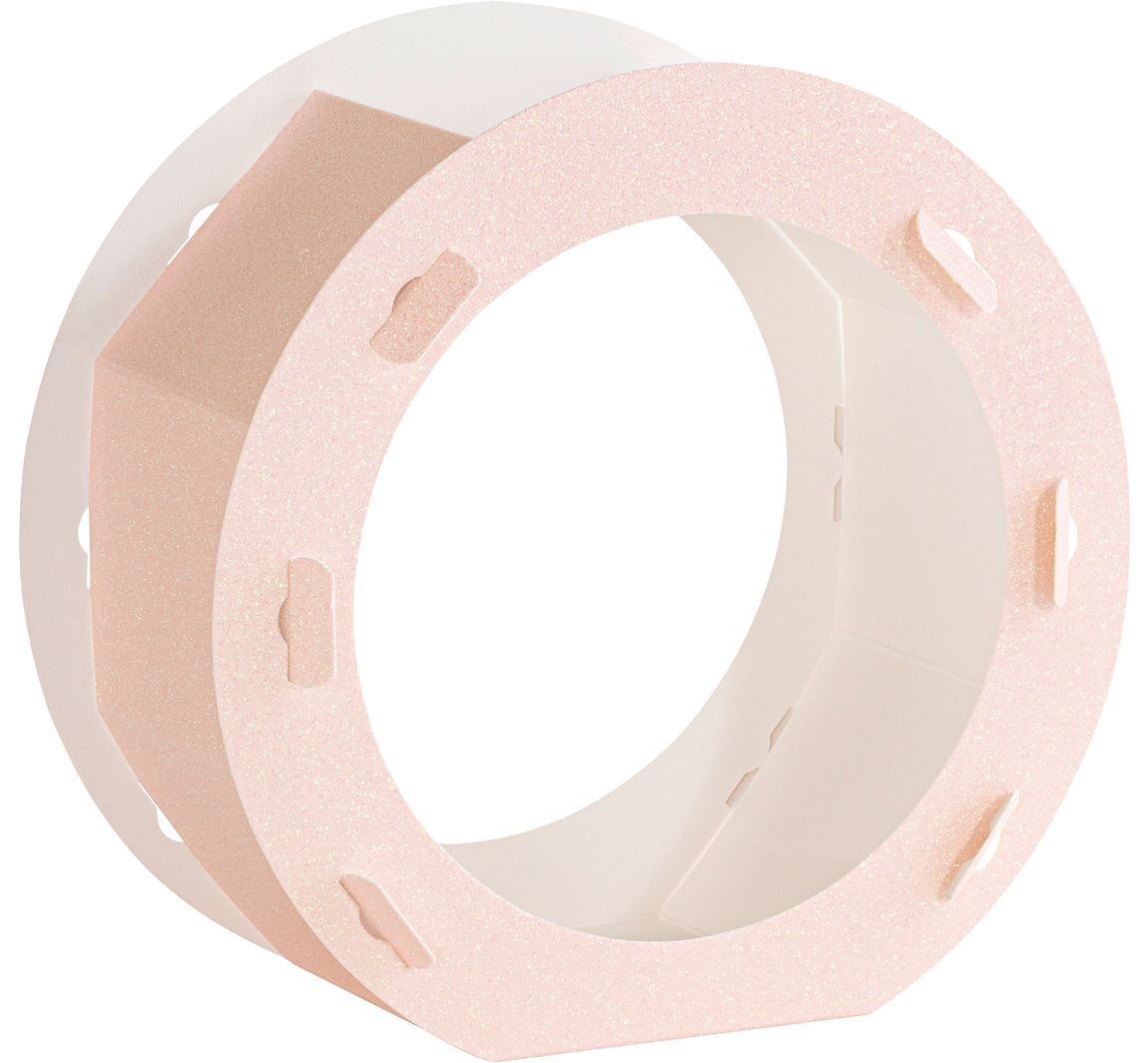 Laternen-Rohling "Glitter" - Rosé