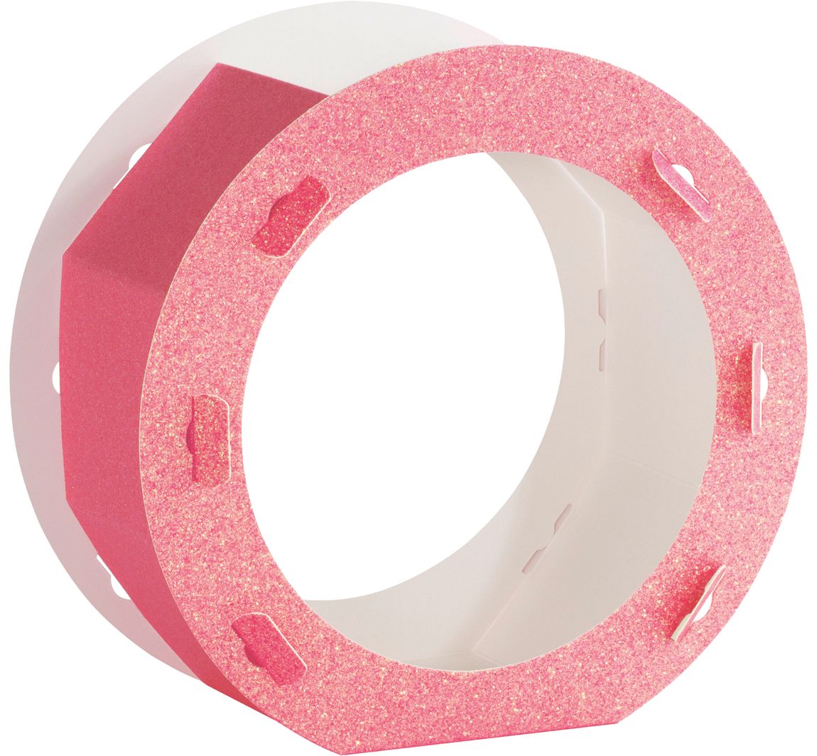 Laternen-Rohling "Glitter" - Light Pink