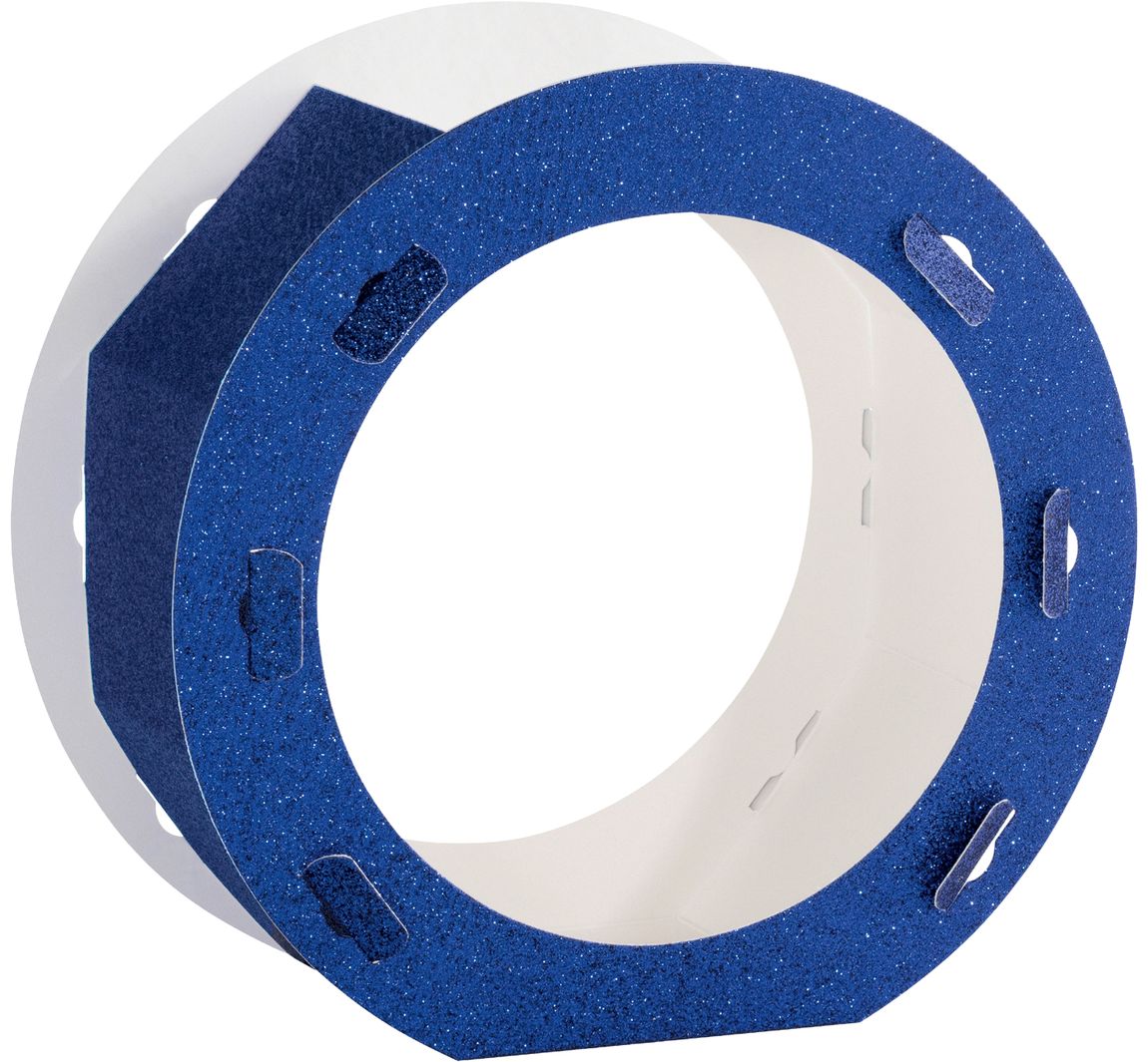 Laternen-Rohling "Glitter" - Ultramarine