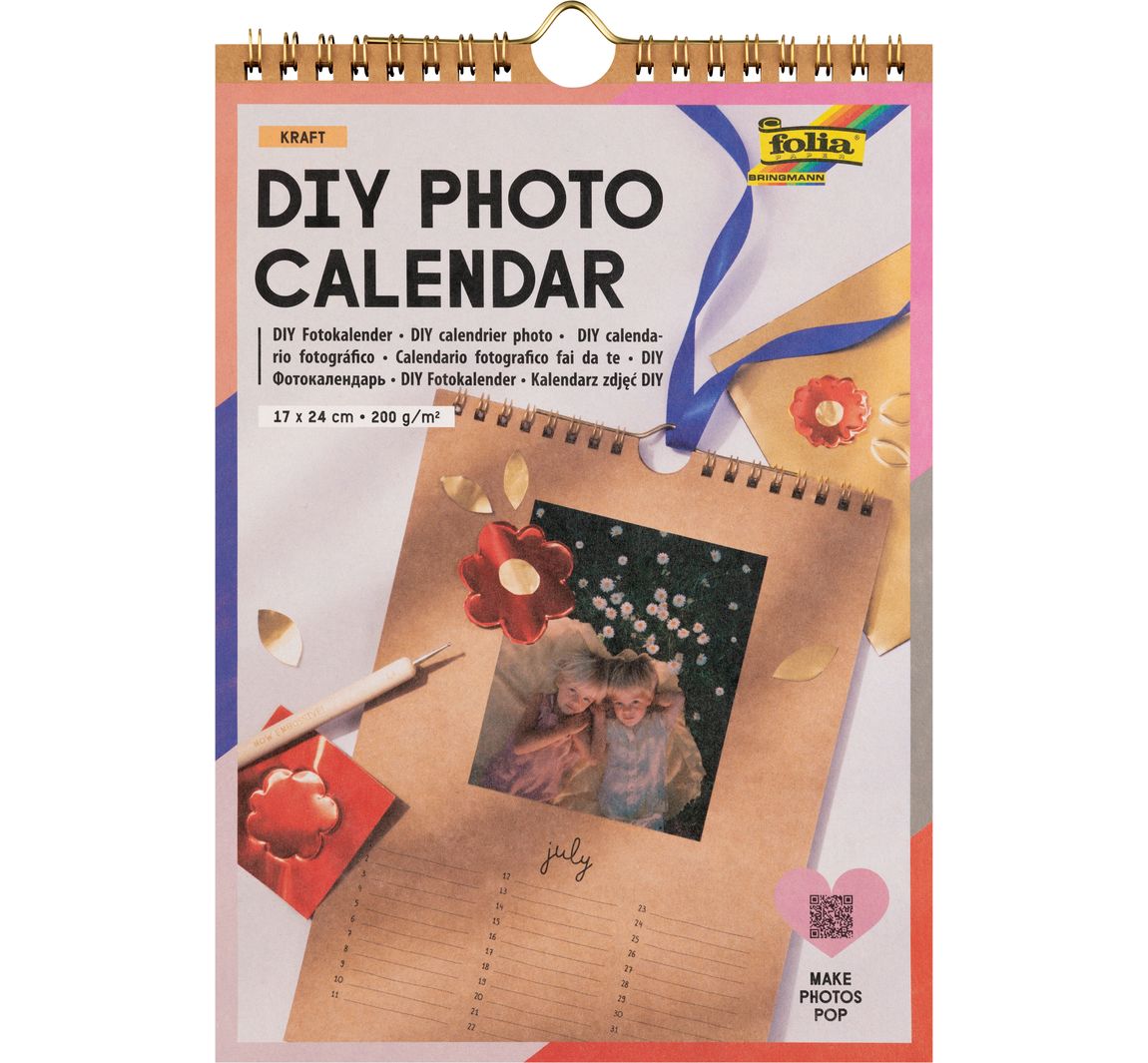 DIY Fotokalender "Kraft" - 17 x 24 cm