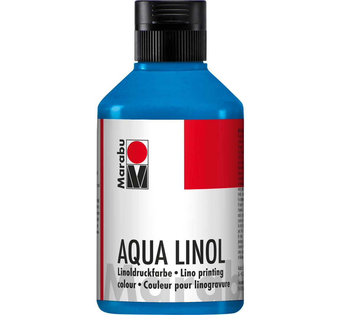 Marabu Aqua-Linoldruckfarbe - Mittelblau
