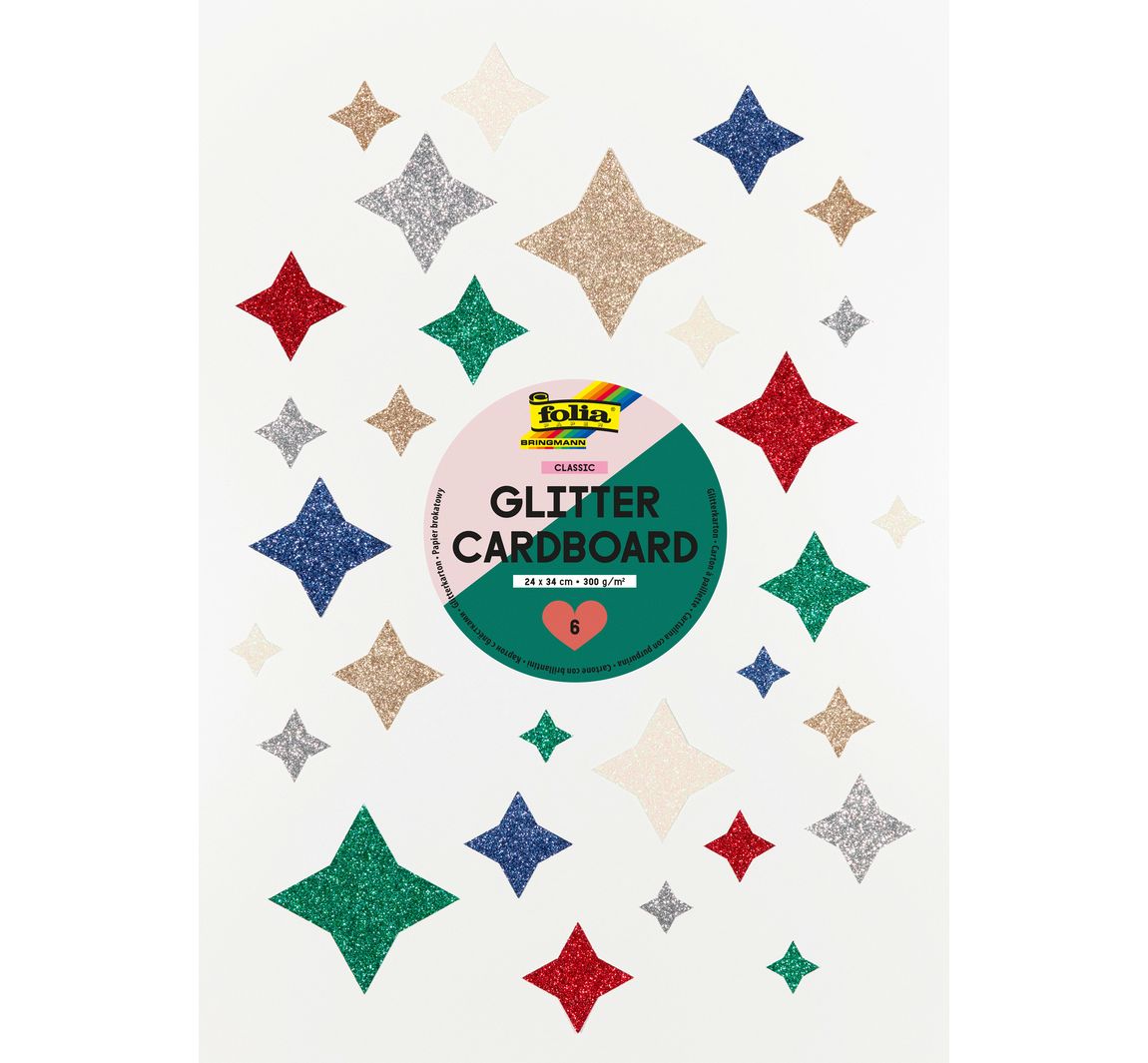 Glitterkarton Rainbow - Classic