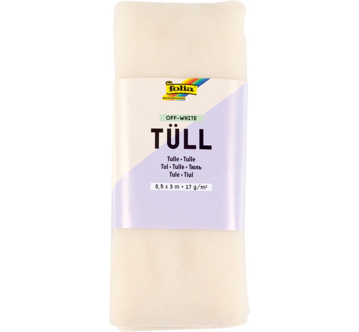 Tüll-Stoff, 3 m - Offwhite