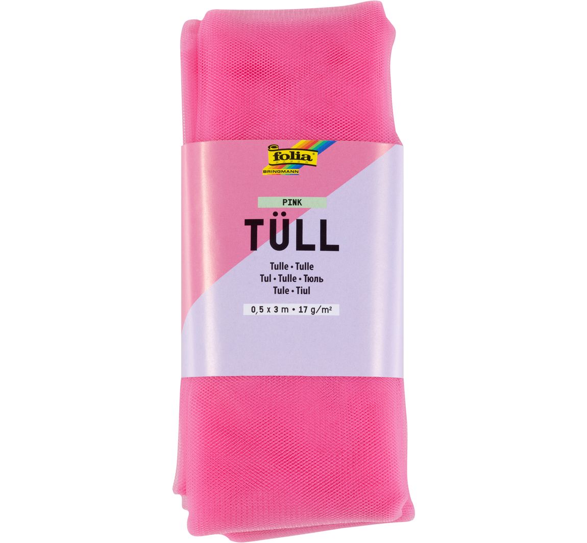 Tüll-Stoff, 3 m - Pink