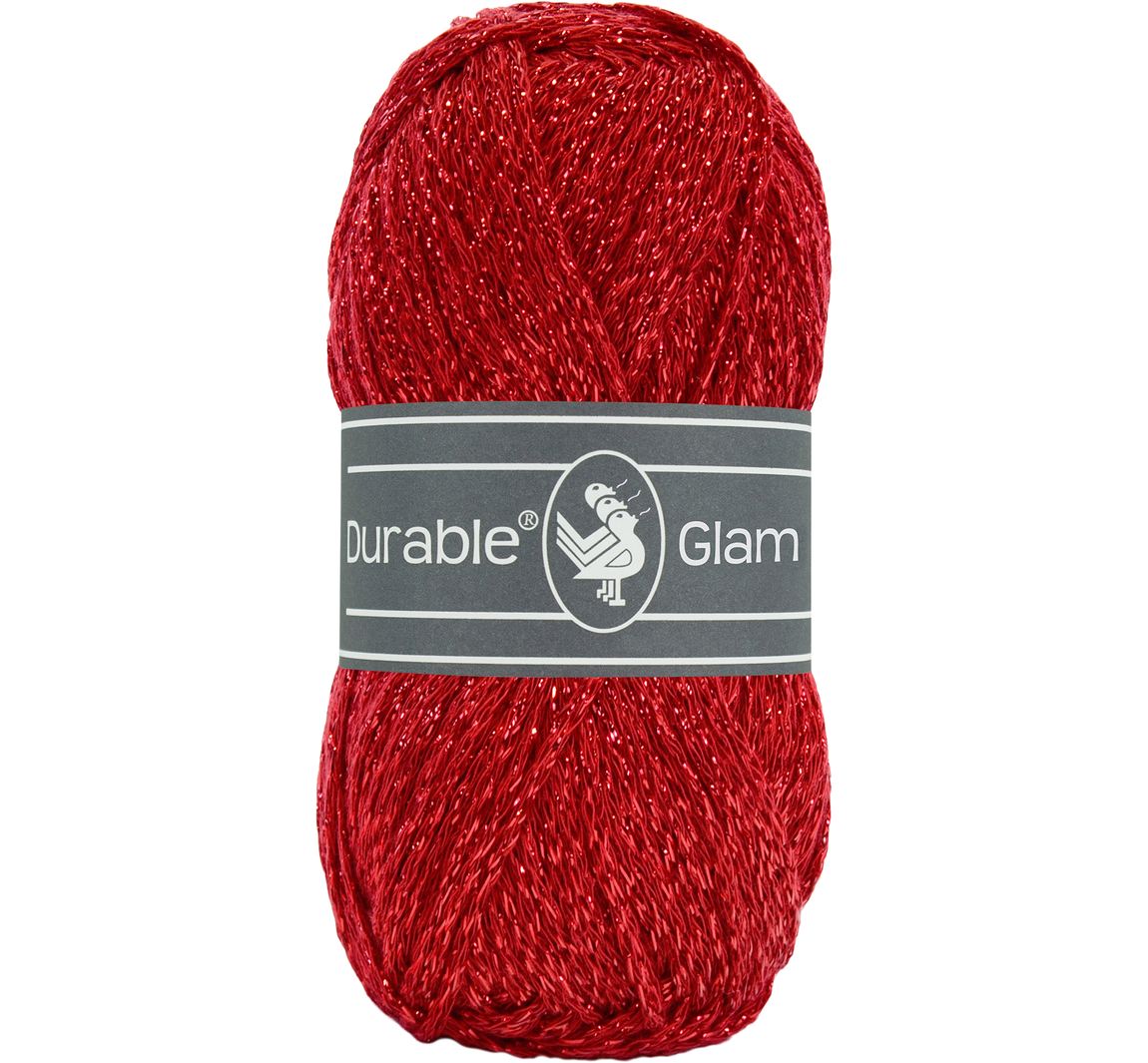 Durable Glam Häkel- und Strickgarn - Red