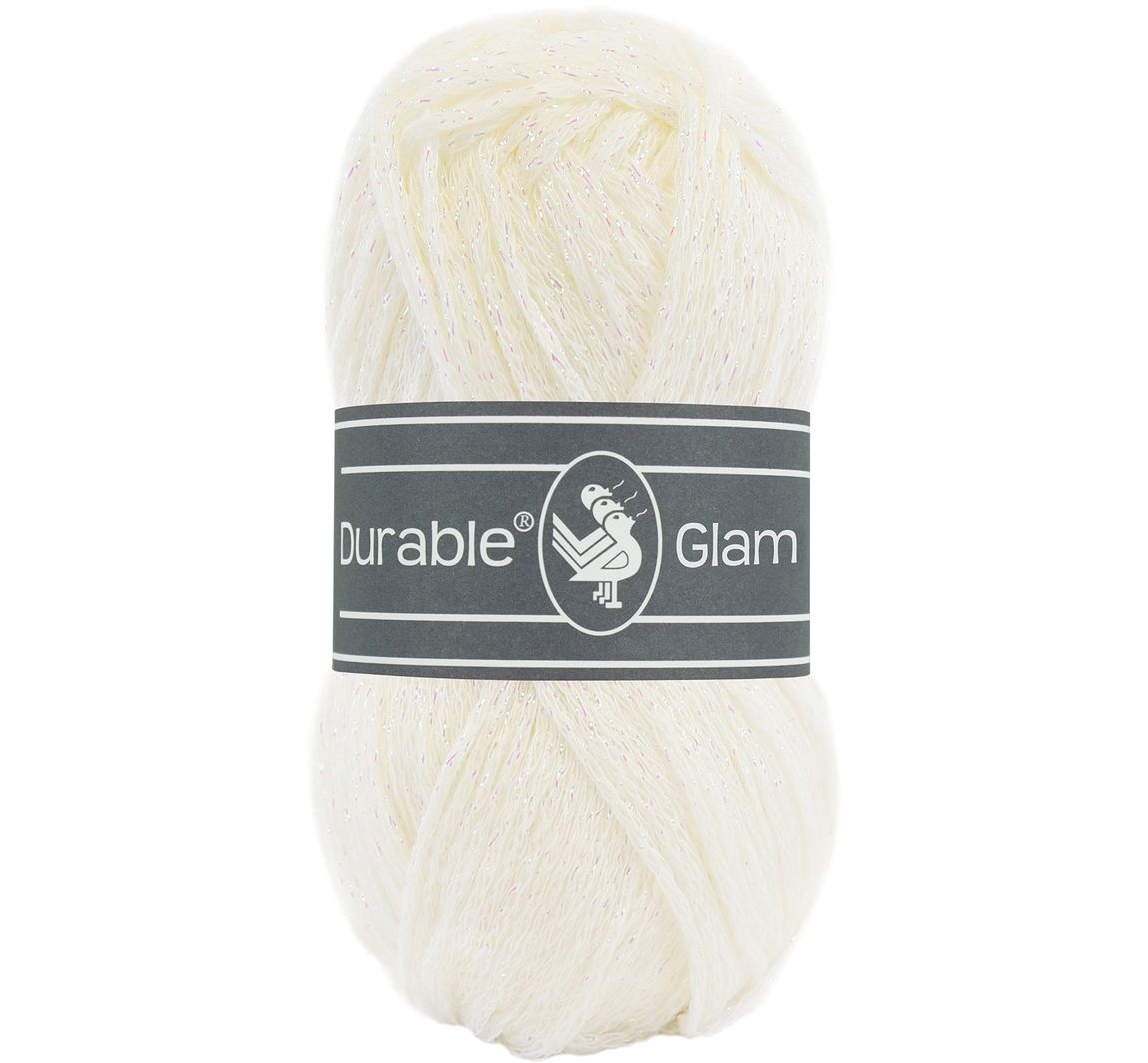 Durable Glam Häkel- und Strickgarn - Ivory
