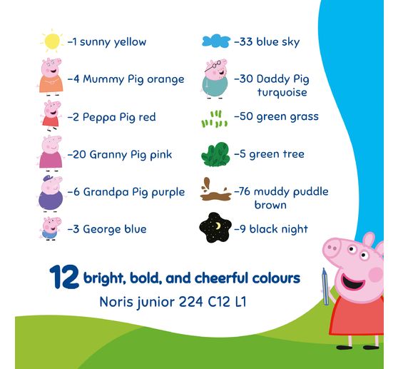 Noris junior wax crayons "Peppa Pig"