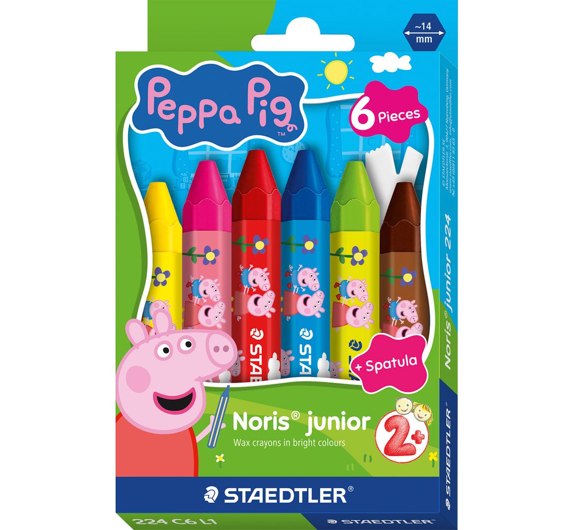 Noris junior Wachsmalkreiden "Peppa Pig" - 6 Farben