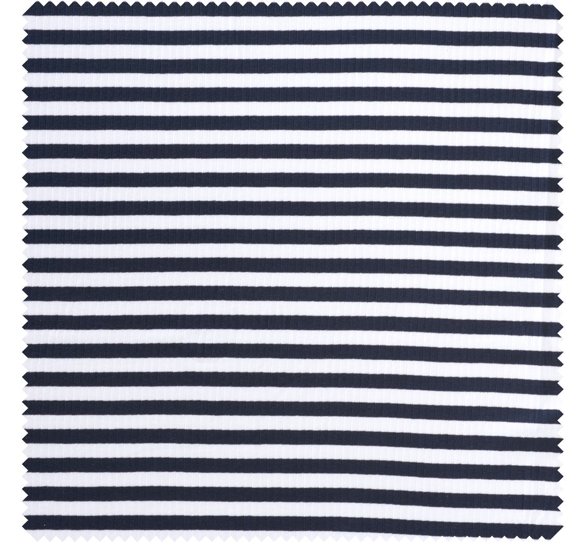 Rippjersey-Stoff "Streifen" - Marineblau