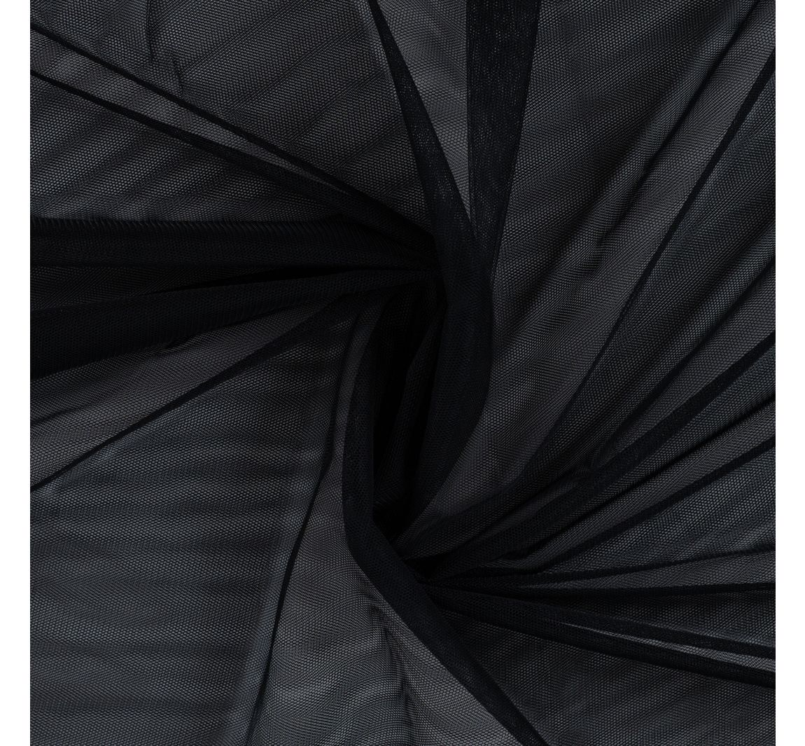 Soft-Tüll, Meterware - Schwarz