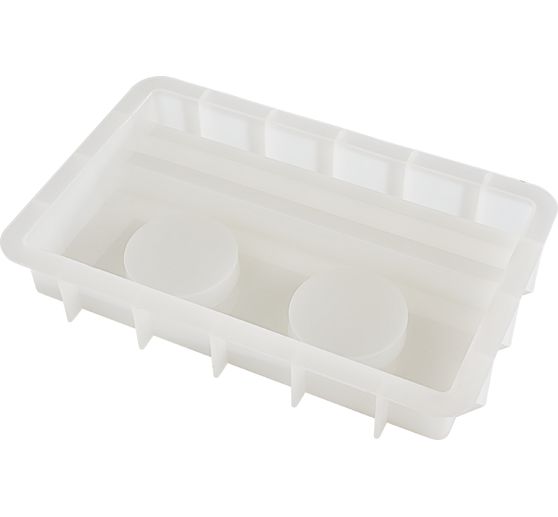 VBS Silicone mould "Tealight holder - Rectangular" with plug edge