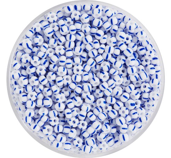 Seed beads, striped, 2.6 mm