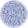 Seed beads, striped, 2.6 mm Blue/White