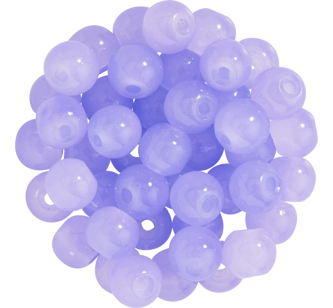 Glasperlen "Pastell", 6 mm - Violett