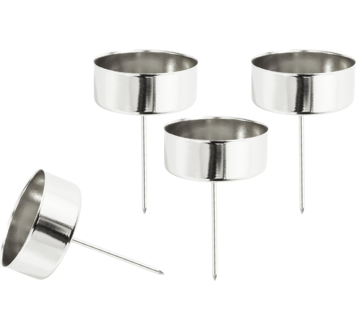 Metall-Teelichthalter - Silber