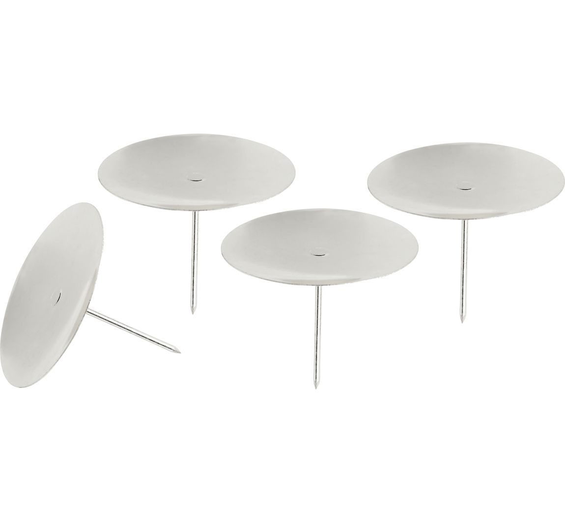 Metall-Kerzenhalter, Ø 6 cm - Silber