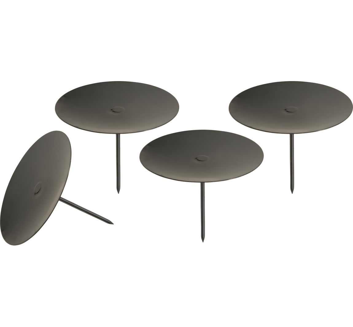 Metall-Kerzenhalter, Ø 6 cm - Schwarz