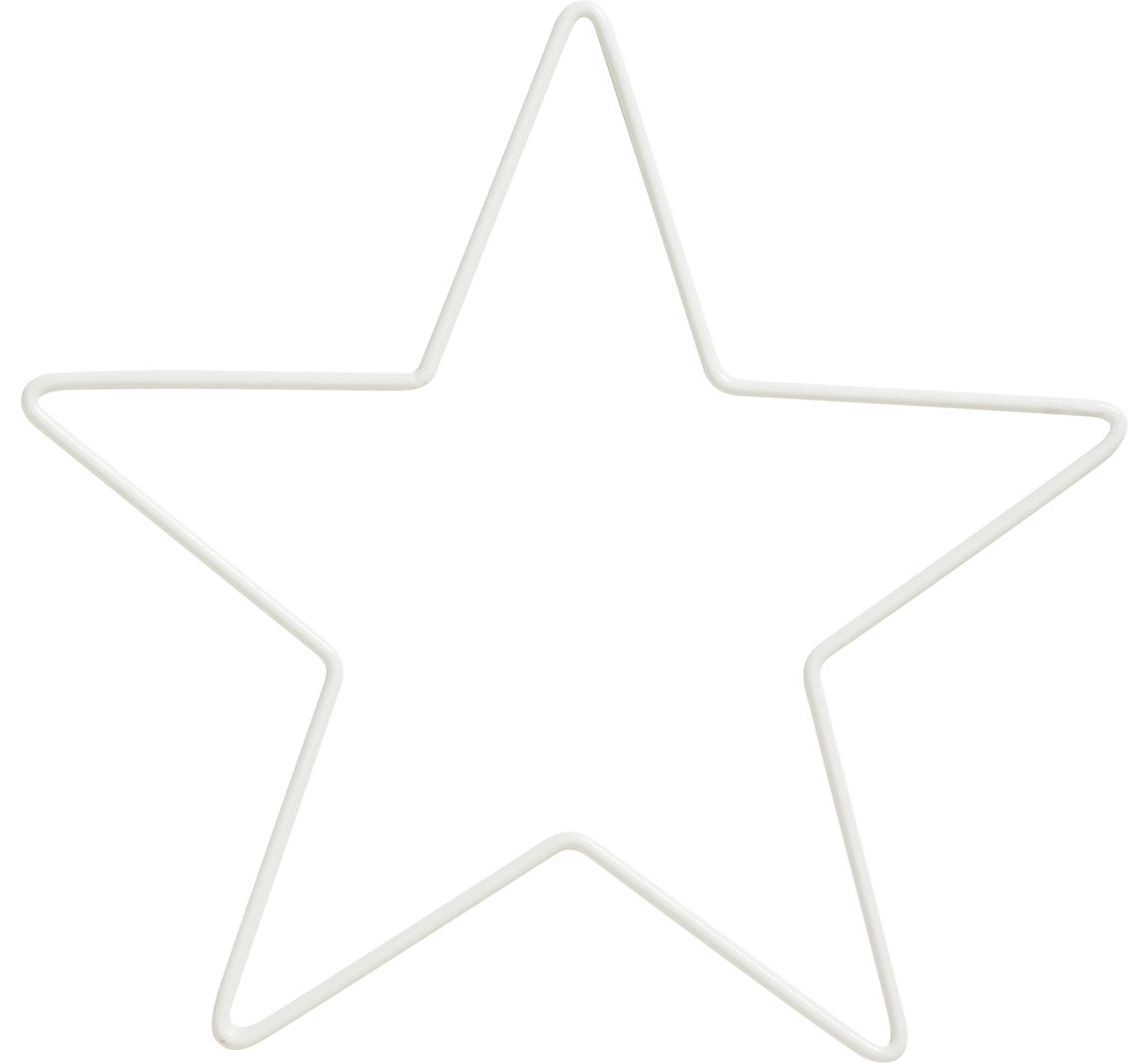 Metallring "Stern", Weiß - Ø 25 cm