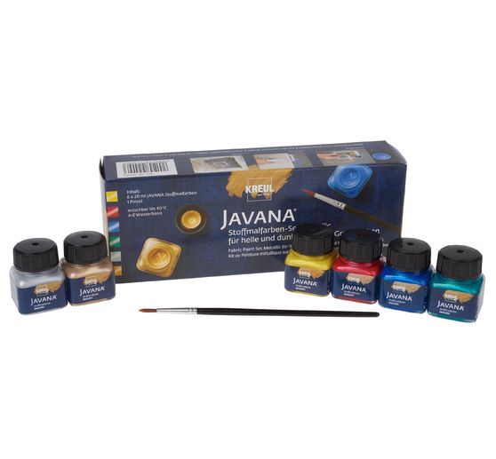 Javana Stoffmalfarben Metallic Grundfarben, 6er-Set