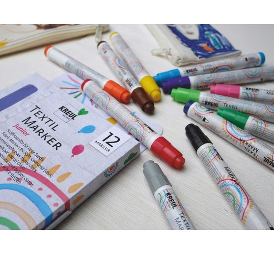 KREUL Textil Marker medium "Junior", 12er-Set