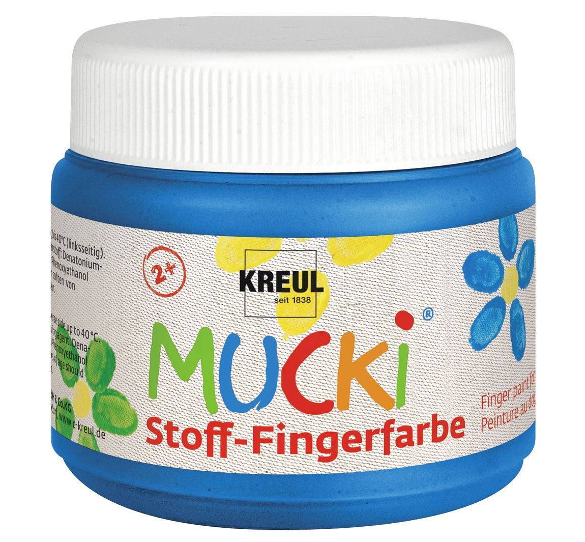 MUCKI Stoff-Fingerfarbe, 150 ml - Blau
