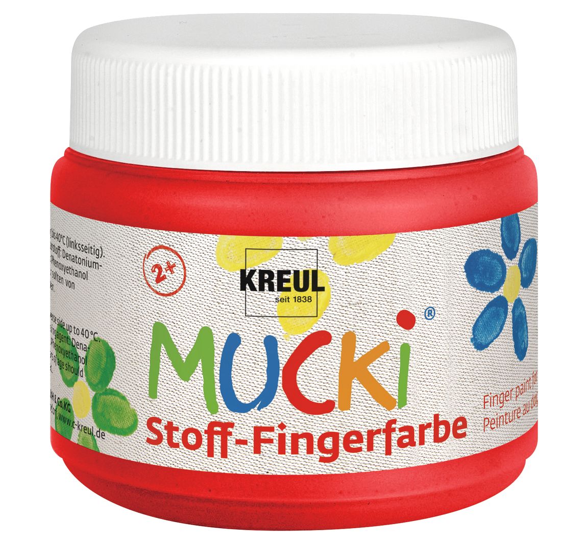MUCKI Stoff-Fingerfarbe, 150 ml - Rot