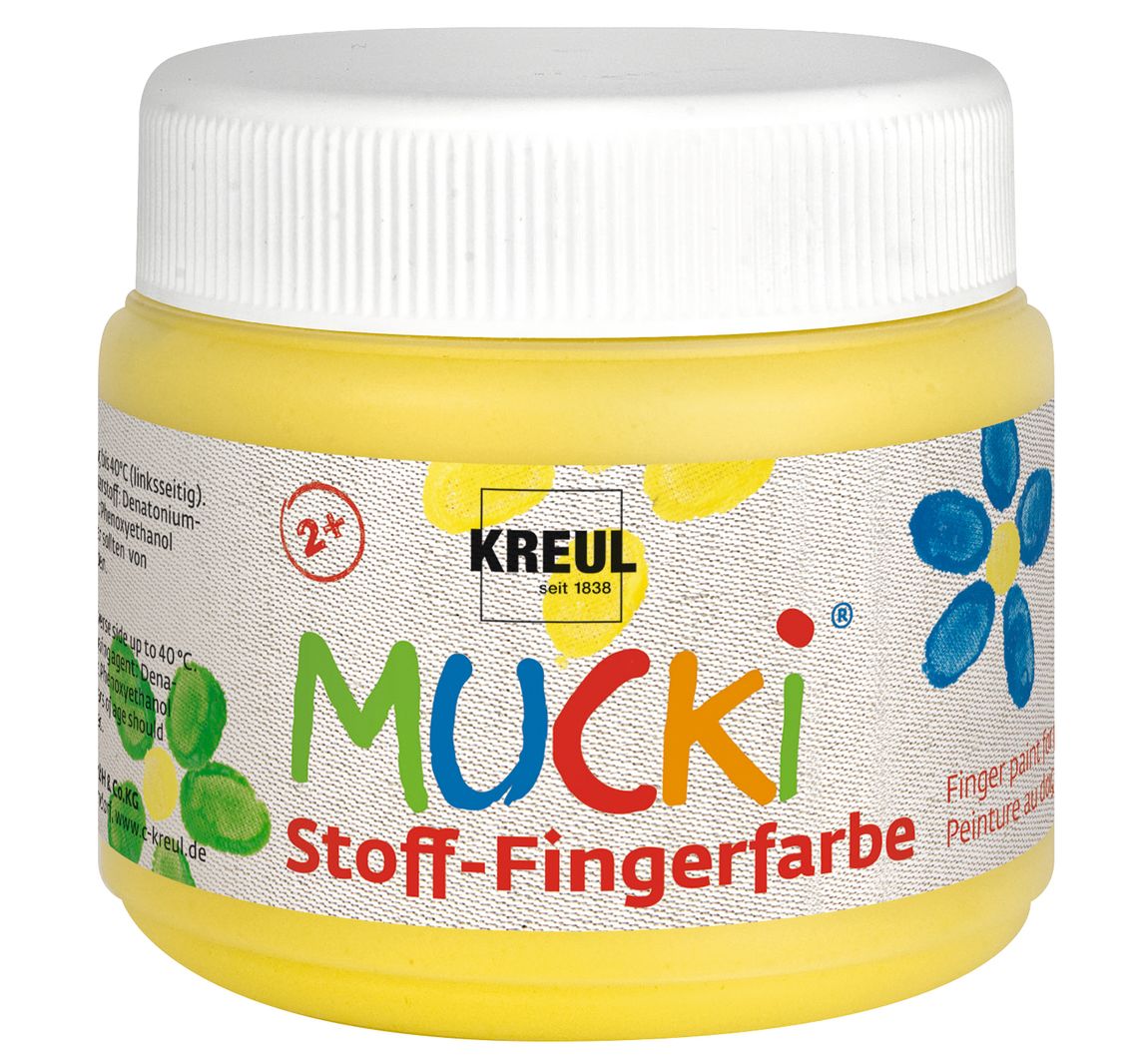MUCKI Stoff-Fingerfarbe, 150 ml - Gelb