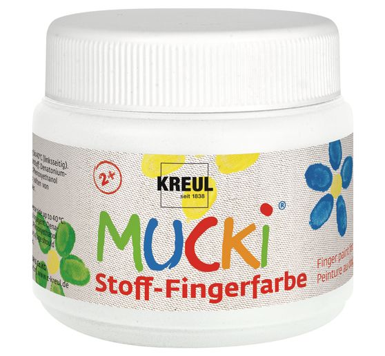 MUCKI Stoff-Fingerfarbe, 6er-Set