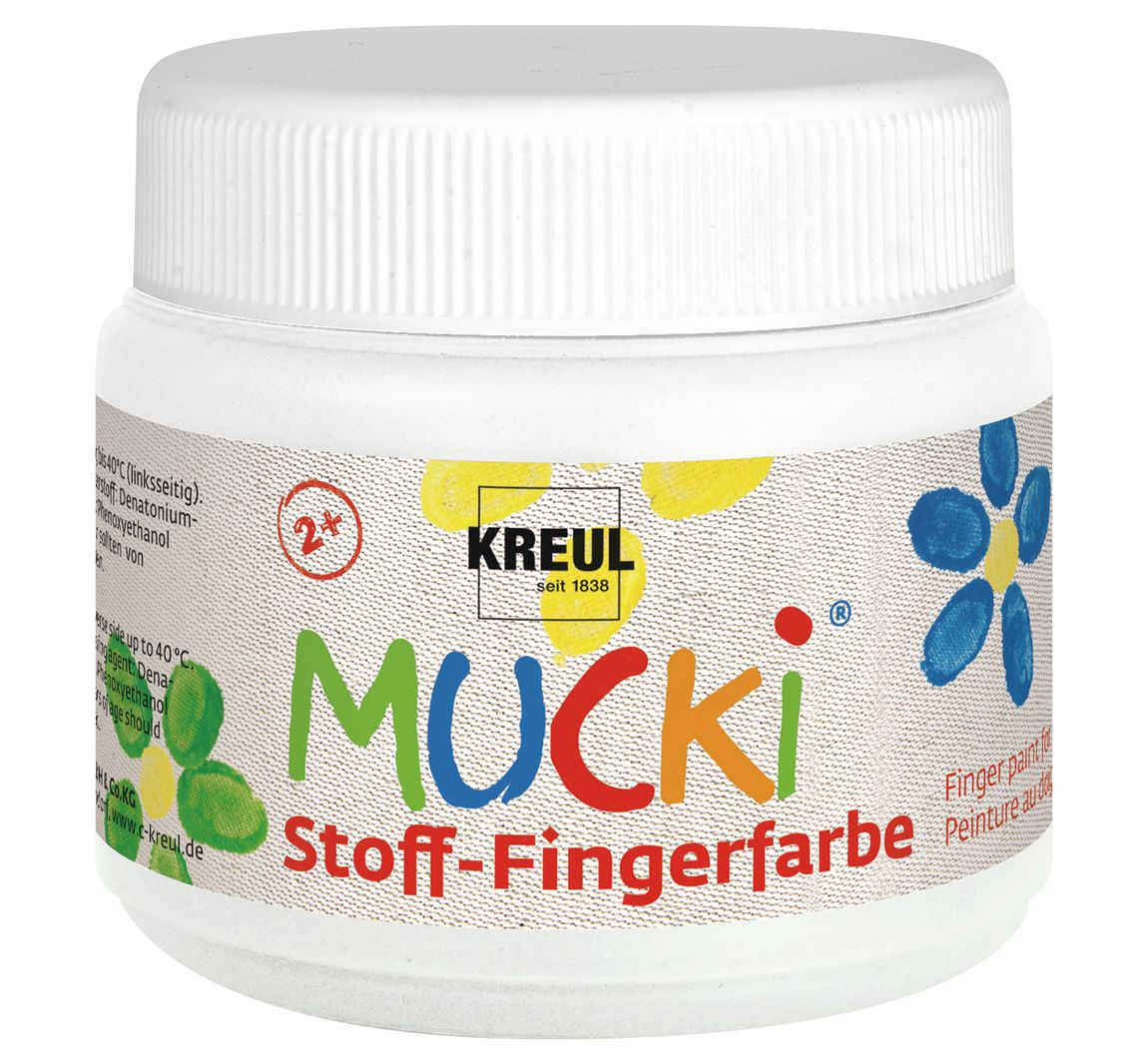MUCKI Stoff-Fingerfarbe, 150 ml - Weiß