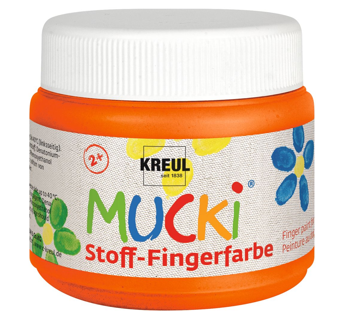MUCKI Stoff-Fingerfarbe, 150 ml - Orange