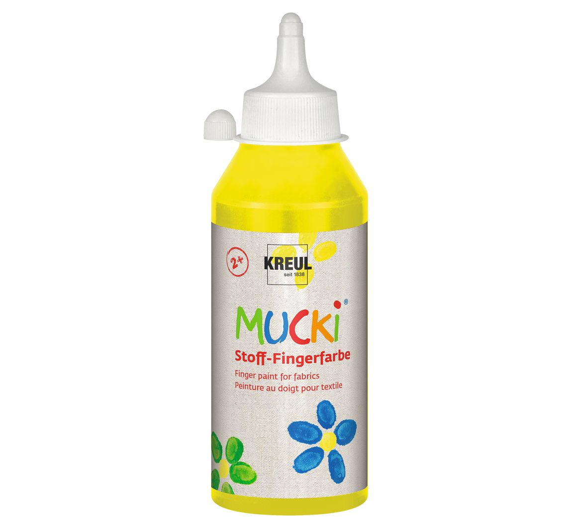 MUCKI Stoff-Fingerfarbe, 250 ml - Gelb