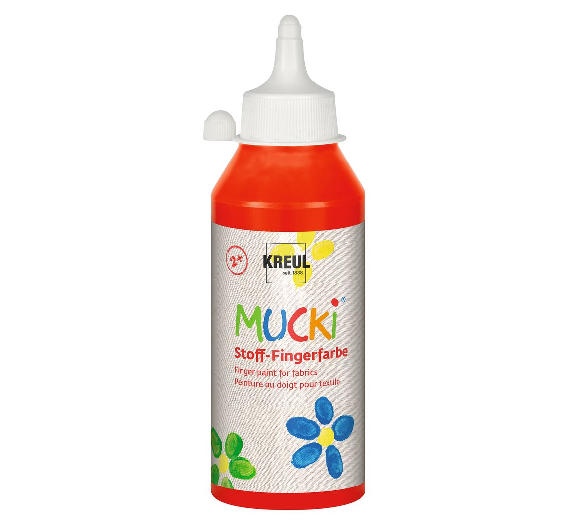 MUCKI Stoff-Fingerfarbe, 250 ml - Rot