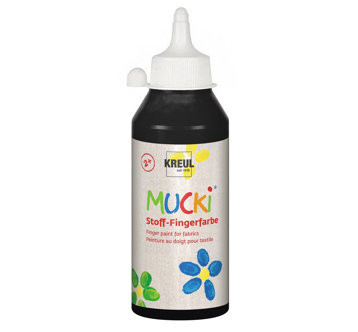 MUCKI Stoff-Fingerfarbe, 250 ml - Schwarz