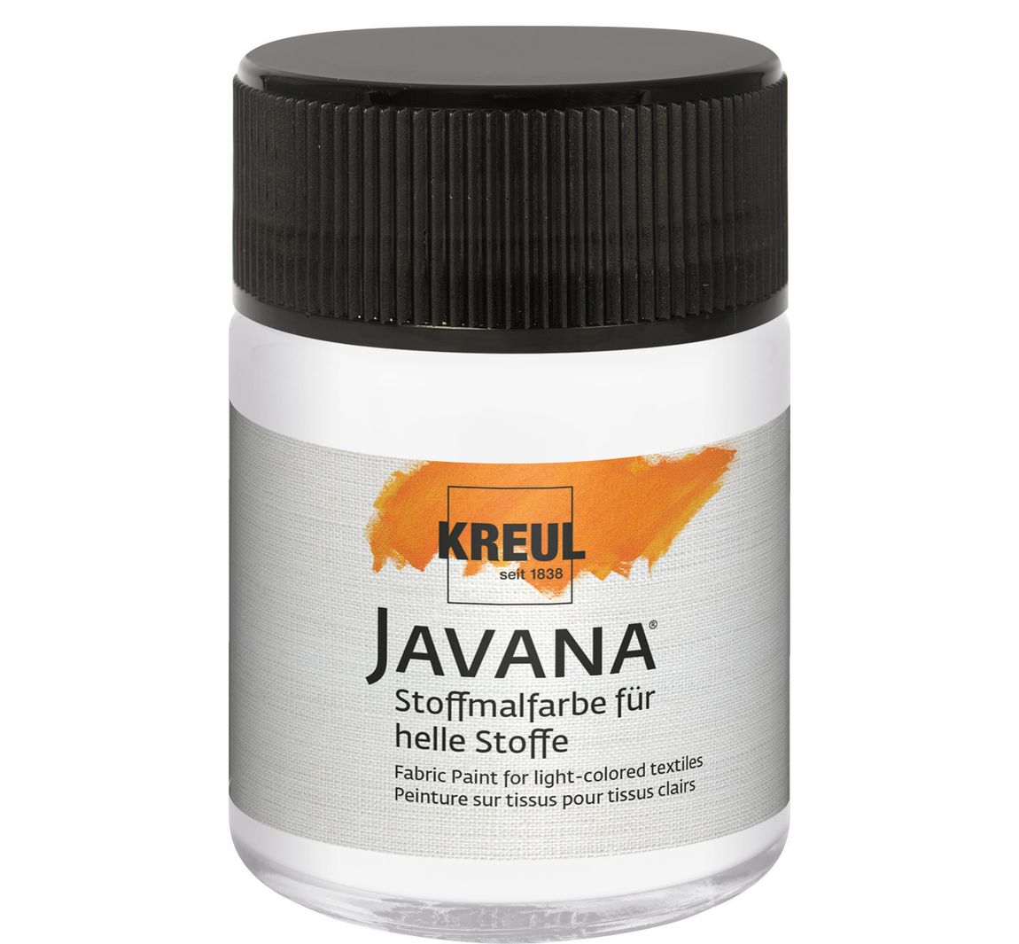 KREUL Javana Stoffmalfarbe für helle Stoffe - Weiß