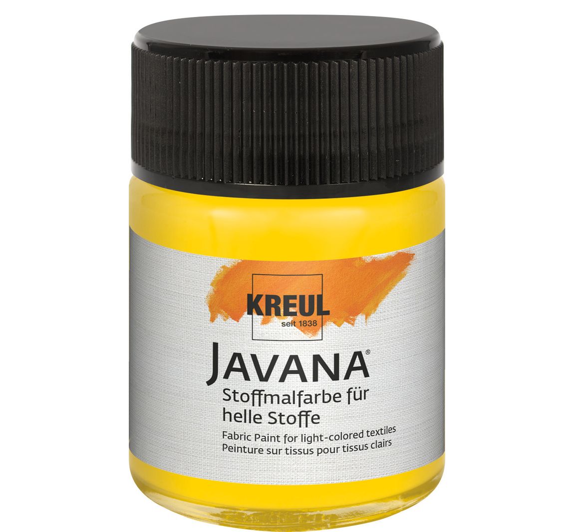 KREUL Javana Stoffmalfarbe für helle Stoffe - Goldgelb