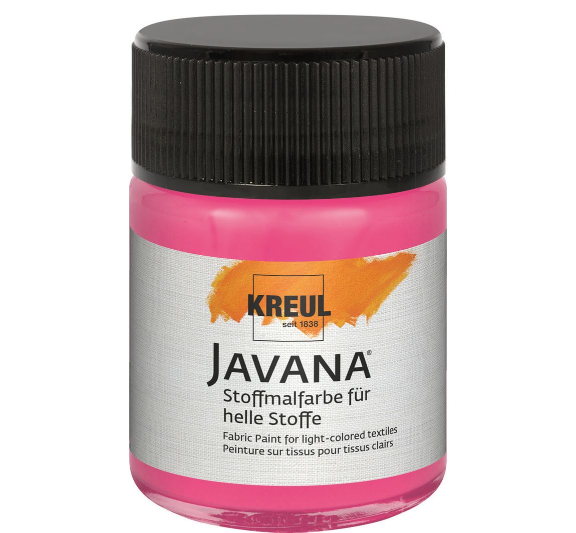 KREUL Javana Stoffmalfarbe für helle Stoffe - Pink