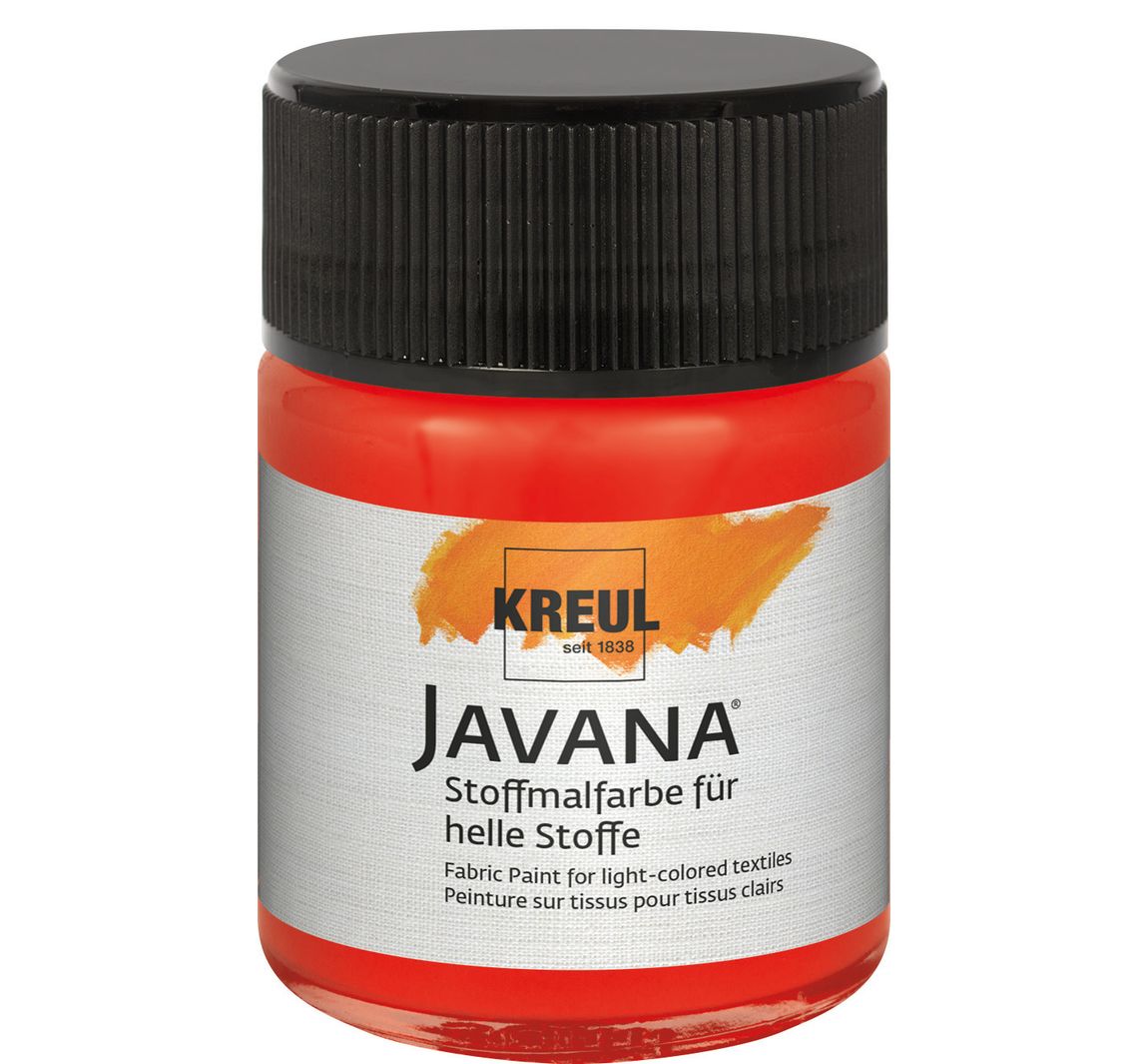 KREUL Javana Stoffmalfarbe für helle Stoffe - Rot