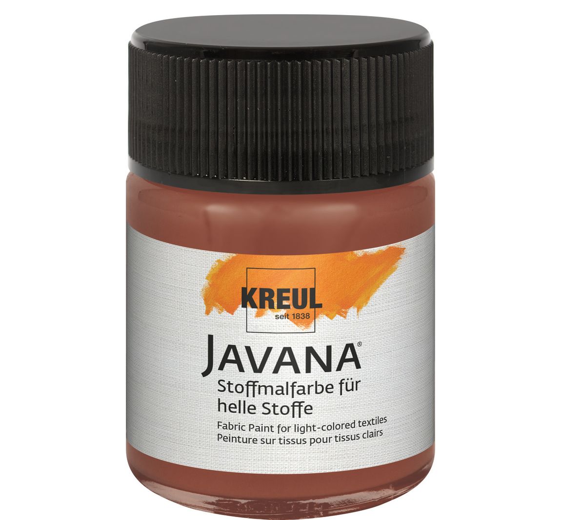 KREUL Javana Stoffmalfarbe für helle Stoffe - Rehbraun