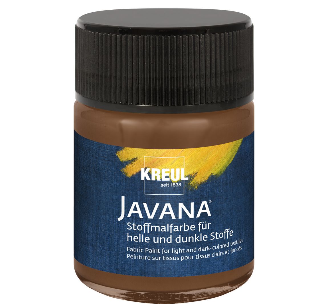 KREUL Javana Stoffmalfarbe, 50 ml - Rehbraun