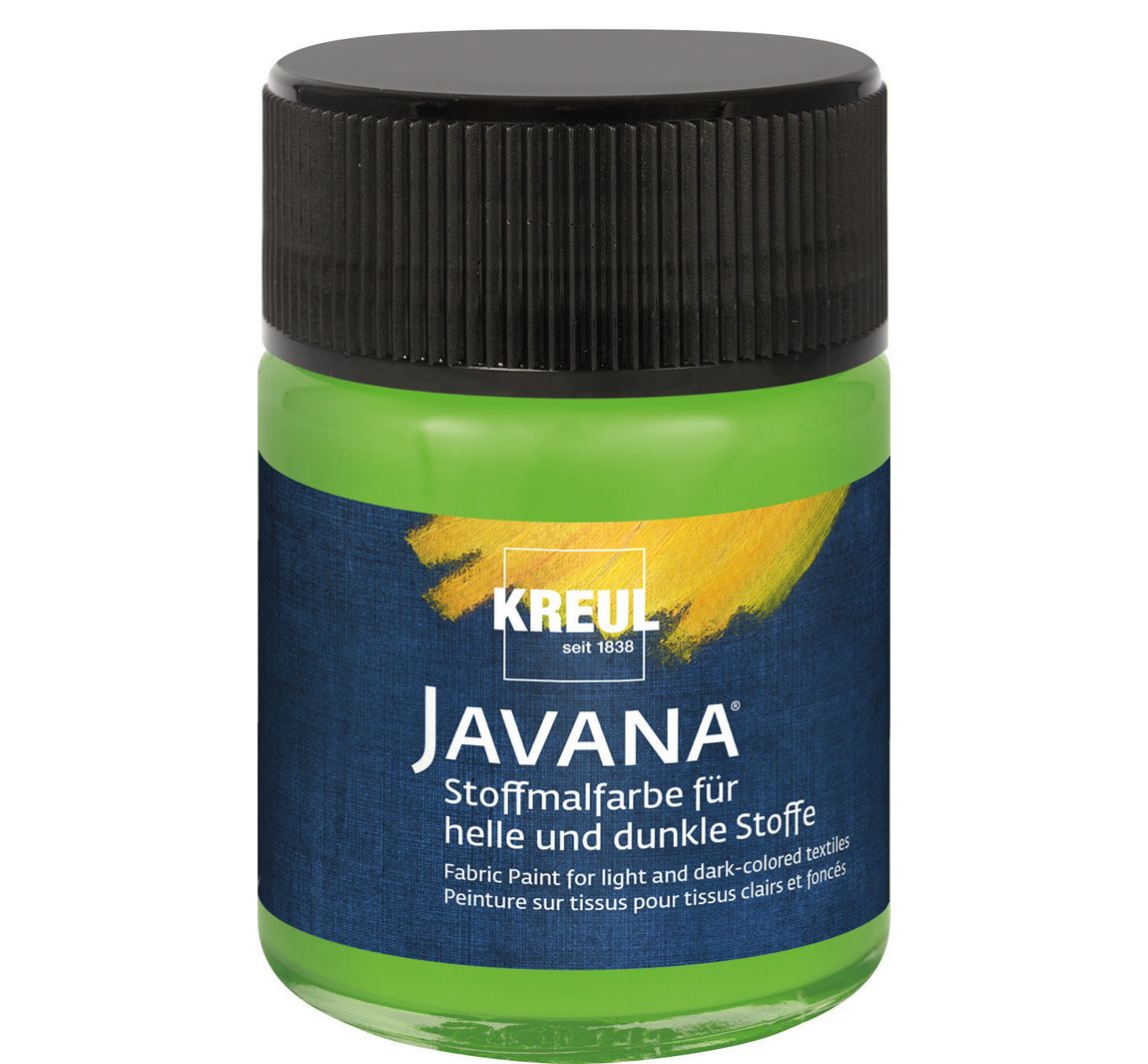 KREUL Javana Stoffmalfarbe, 50 ml - Blattgrün