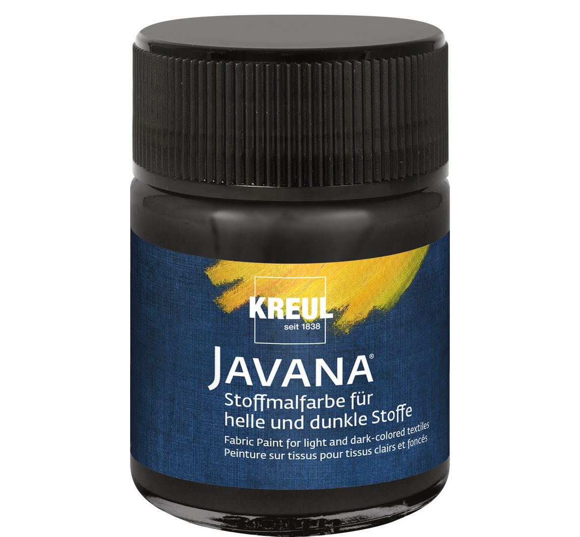 KREUL Javana Stoffmalfarbe, 50 ml - Schwarz